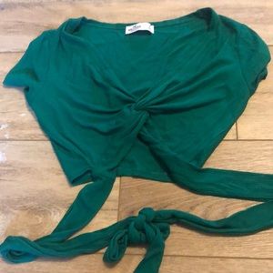 Super cute and soft Hollister crop with  midriff wrap